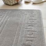 2-Piece Greek Bath Mat Set - Silver