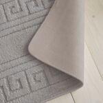 2-Piece Greek Bath Mat Set - Silver
