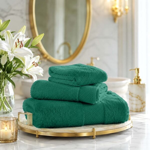 Ultra Soft Plush Absorbent Towel Set - Green