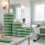 20 Piece Luxury Cotton Greek Towel Bale Set - Green