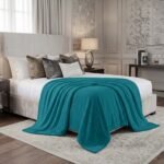 Popcorn Fleece Throw Blanket - Green