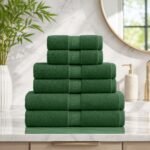 Highly Absorbent Soft Bamboo Towel Set - Green