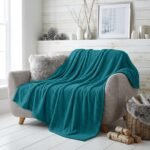 Popcorn Fleece Throw Blanket - Green