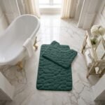 Luxury Pebbles Bathroom Mat 2 Piece - Green