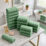 20 Piece Greek Towel Bale Set - Green