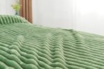 Luxury Ribbed Fleece Throw - Green - Image 6
