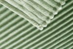Luxury Ribbed Fleece Throw - Green - Image 9