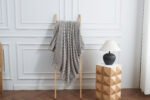 Luxury Ribbed Fleece Throw - Grey - Image 4