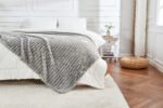 Luxury Ribbed Fleece Throw - Grey - Image 8
