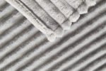 Luxury Ribbed Fleece Throw - Grey - Image 9