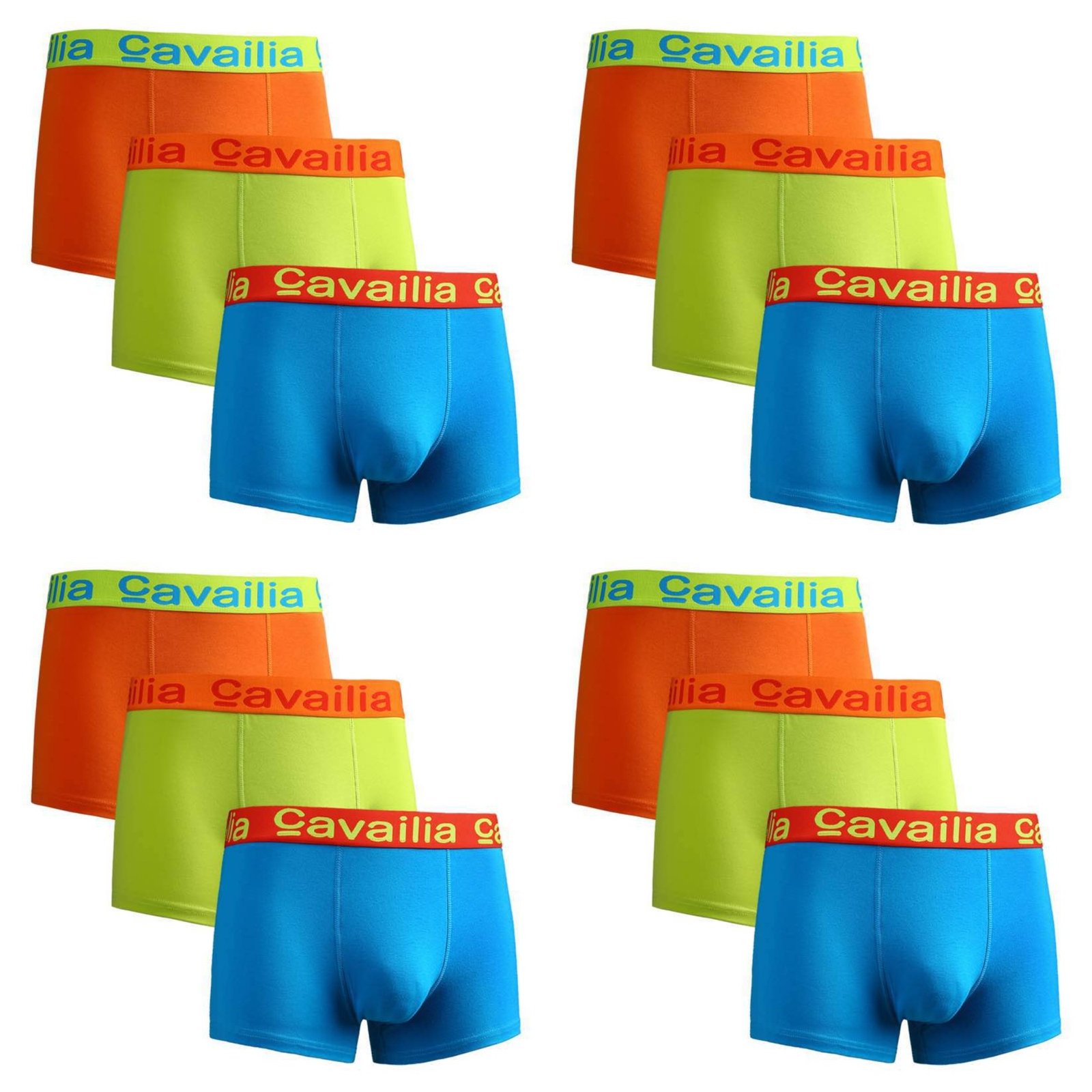 Hboxc 01 12 Pack Classic Cotton Boxer Shorts - Multi