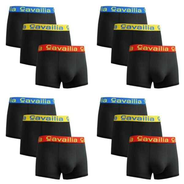 12 Pack Cotton Boxer Shorts – Black Bright Mix