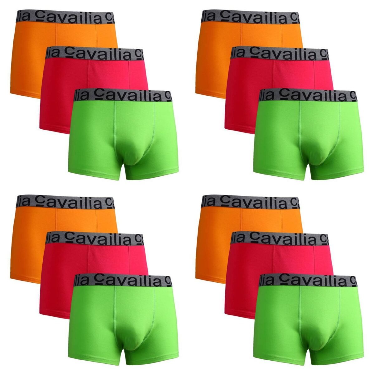 12 Pack Cotton Boxer Shorts – Mixed Colours Pack