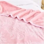 Deluxe Fleece Sherpa Cozy Blanket - Blush Pink