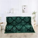 Deluxe Fleece Sherpa Cozy Blanket - Dark Green