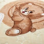 Sweet Bear Nursery Fleece Blanket - Beige - Image 14