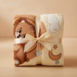 Sweet Bear Nursery Fleece Blanket - Beige - Image 12