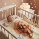 Sweet Bear Nursery Fleece Blanket - Beige - Image 8