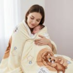Sweet Bear Nursery Fleece Blanket - Beige - Image 6