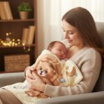 Sweet Bear Nursery Fleece Blanket - Beige - Image 3