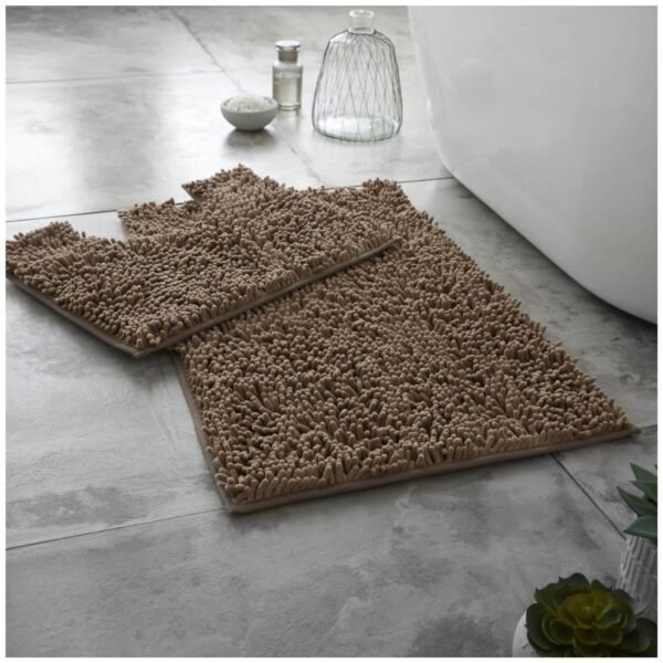 Extra Large Loop Bath Mat Set - Latte