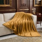 Mink Fur Throw - Yellow
