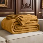 Mink Fur Throw - Yellow