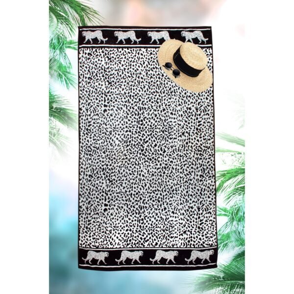1PK Leopard Beach Towels Extra Large - Multi