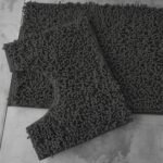2Piece Loop Bath Mat Set - Charcoal