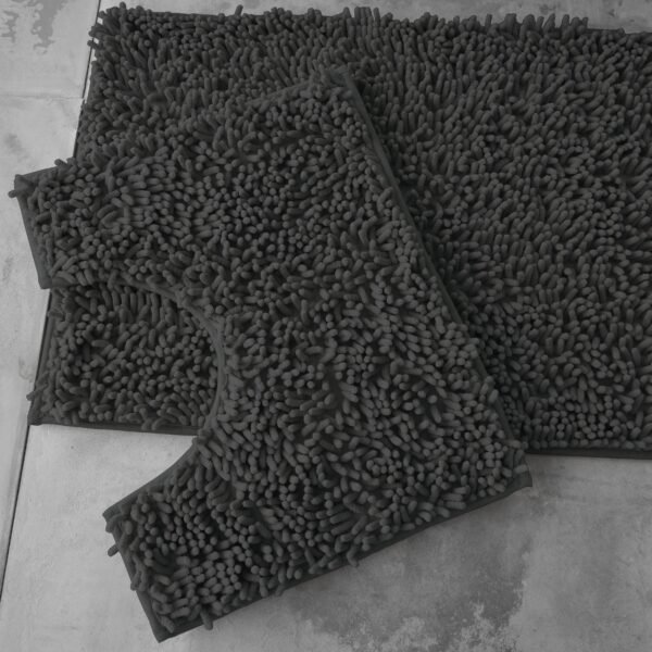 2Piece Loop Bath Mat Set - Charcoal