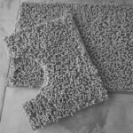 2Piece Loop Bath Mat Set - Silver
