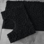 2Piece Loop Bath Mat Set - Black