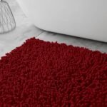 2Piece Loop Bath Mat Set - Deep Red