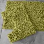 2Piece Loop Bath Mat Set - Green