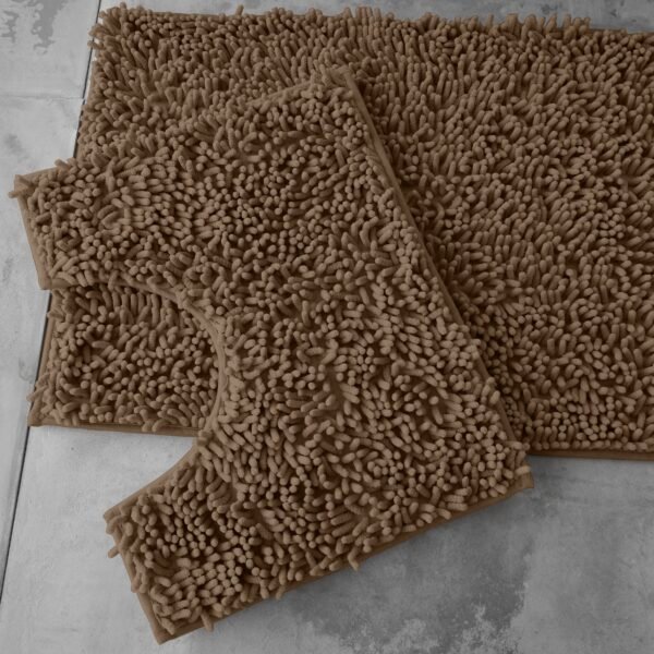 2Piece Loop Bath Mat Set - Latte