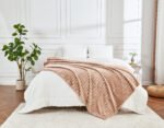 Luxury Ribbed Fleece Throw - Mink - Image 6