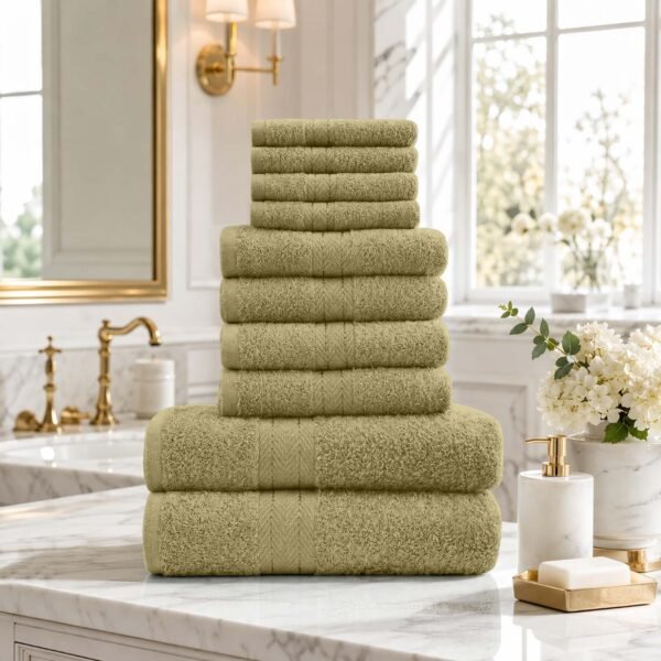 10 Piece Super Absorbent Towel Bale Set - Mocha