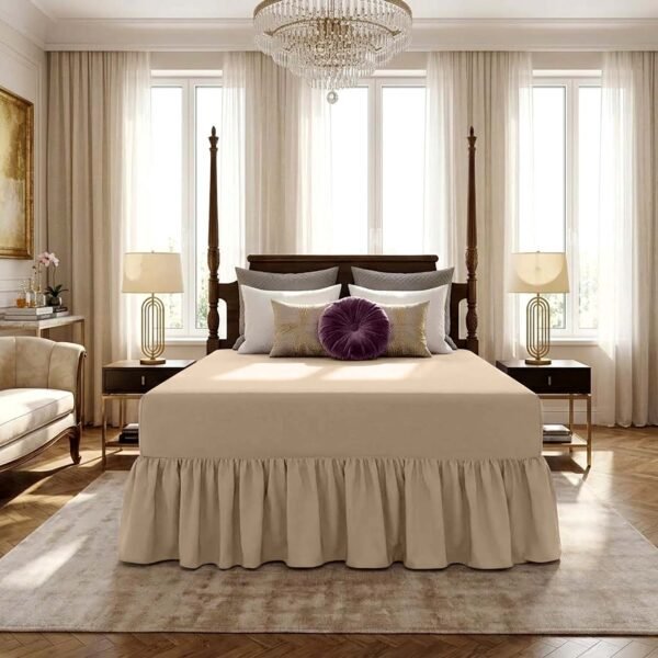 Luxury Valance Bed Sheet Collection - Natural