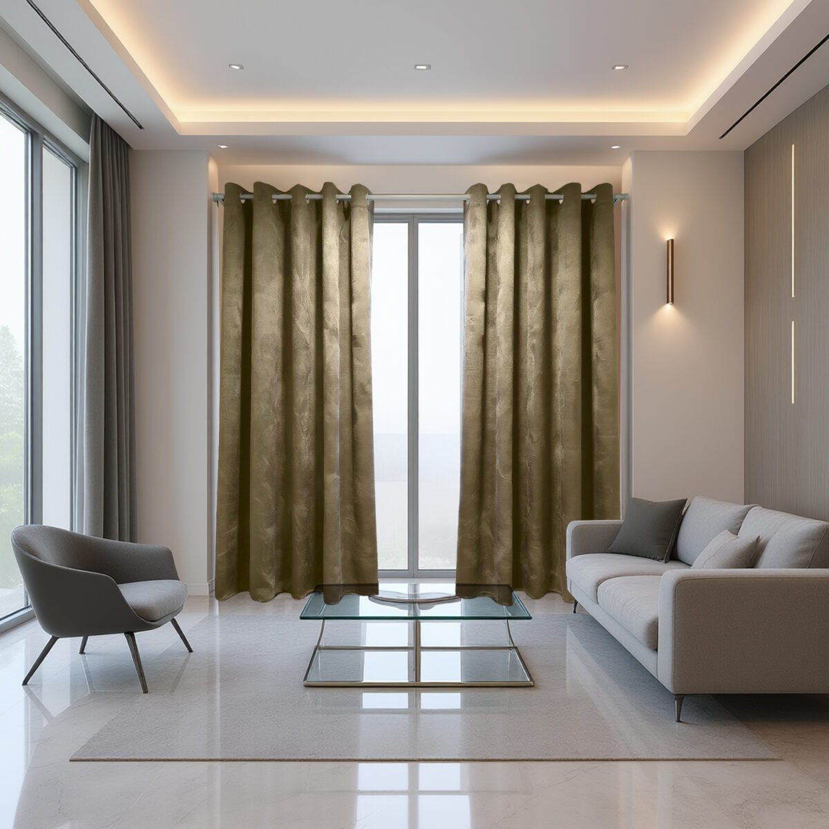 Horizon Stripe Blackout Curtains - Natural