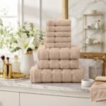 8 Piece Ultra Soft Cotton Towel Bale Set - Natural