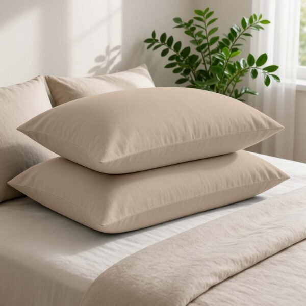 Super Soft Cozy Plain Pillowcase Set - Natural