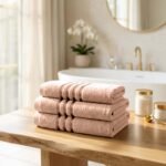 3 Pack Stripe Cotton Towel Sets - Natural