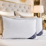 Luxury Egyptian Cotton Pillow Pair - Navy