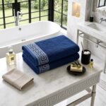 Soft 500 GSM Absorbent Cotton Towels - Navy