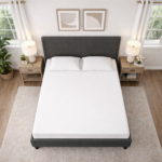 100% Cotton 400 TC Deep Fitted Bed Sheet - White - Image 3