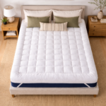 10cm Teddy Fleece Mattress Topper Comfort - White - Image 4