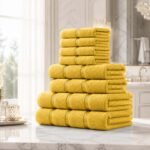 8 Piece Ultra Soft Cotton Towel Bale Set - Ochre