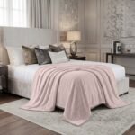 Popcorn Fleece Throw Blanket - Oyester