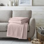 Popcorn Fleece Throw Blanket - Oyester