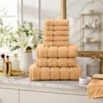 8 Piece Ultra Soft Cotton Towel Bale Set - Peach